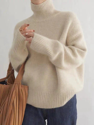 Classic high-collar elegant everyday jumper for women | Isabel