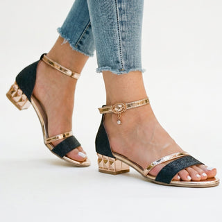 Comfortable orthopaedic block heel sandals for women | Theodora -1