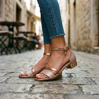 Comfortable orthopaedic block heel sandals for women | Theodora -9