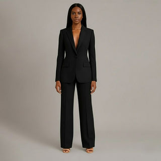 Tailored Long Blazer Suit Set with Slim Trousers | Mirelle