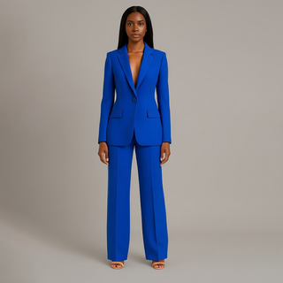 Tailored Long Blazer Suit Set with Slim Trousers | Mirelle