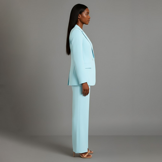 Tailored Long Blazer Suit Set with Slim Trousers | Mirelle