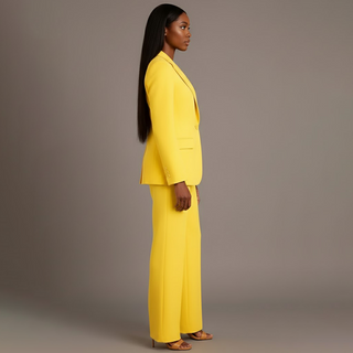 Tailored Long Blazer Suit Set with Slim Trousers | Mirelle