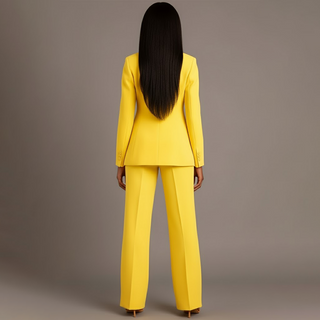 Tailored Long Blazer Suit Set with Slim Trousers | Mirelle