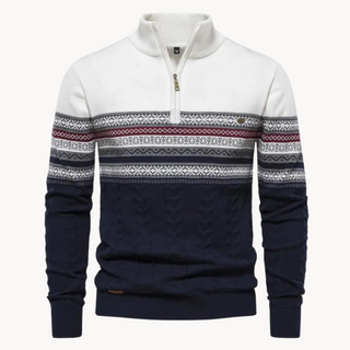 Classic zip-up everyday pullover jumper for men | Soho