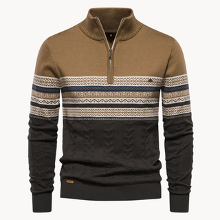 Classic zip-up everyday pullover jumper for men | Soho