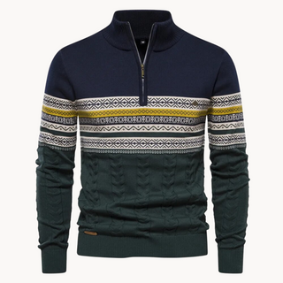 Classic zip-up everyday pullover jumper for men | Soho