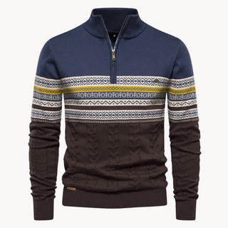 Classic zip-up everyday pullover jumper for men | Soho