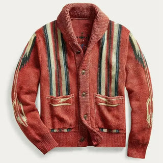 Frontier Weave Striped Jacquard Cardigan | LS