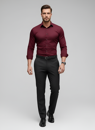 Wrinkle-free slim-fit button-up shirt for men | Adrian