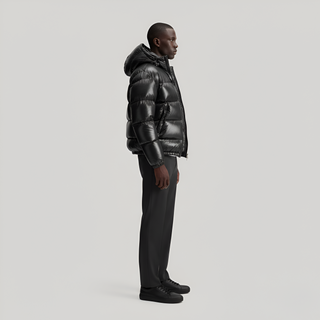 Padded hooded jacket for men | Valerios