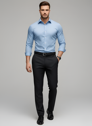 Wrinkle-free slim-fit button-up shirt for men | Adrian
