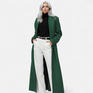 Classic structured formal winter coat for women