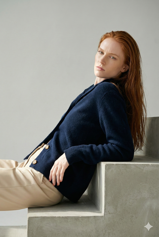 Madison Avenue Button-Up Cashmere Blend Cardigan