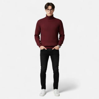 Classic knitted turtleneck sweater for men
