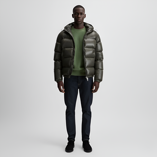 Padded hooded jacket for men | Valerios