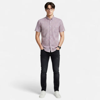 Classic oxford short-sleeve everyday shirt for men