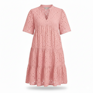 Chic hollow-out lace ruffle mini dress for women | Cosima