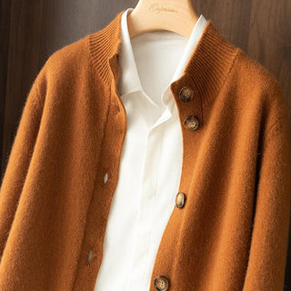 Madison Avenue Button-Up Cashmere Blend Cardigan