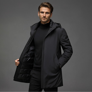 Warm hooded winter parka for men | Mario