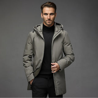 Warm hooded winter parka for men | Mario