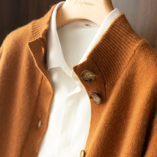 Madison Avenue Button-Up Cashmere Blend Cardigan