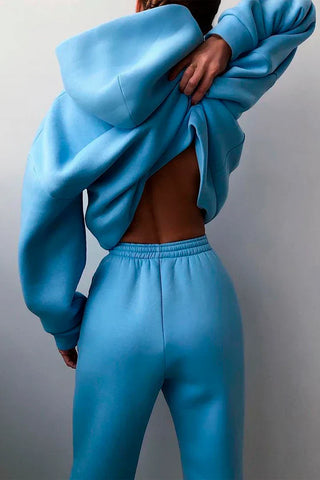 Basic Cozy Pullover and Sweatpants Set | Arlena