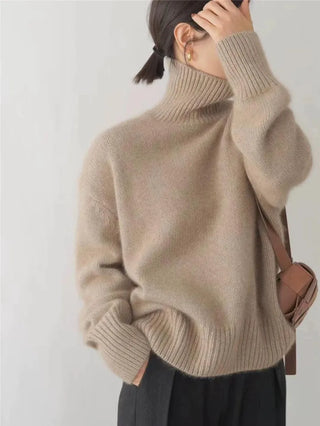 Classic high-collar elegant everyday jumper for women | Isabel