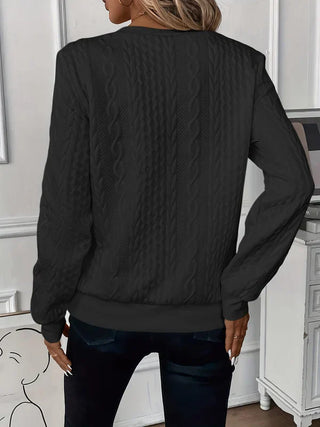 Classic cable-knit zip everyday sweatshirt for women | Lynne