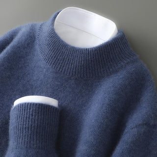 Classic cashmere crew-neck everyday jumper for men