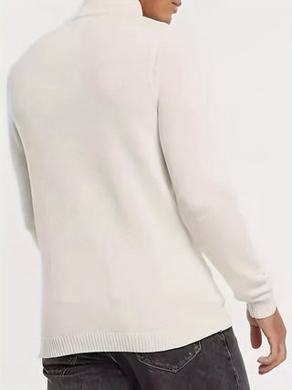 Classic high-collar half-zip everyday jumper for men