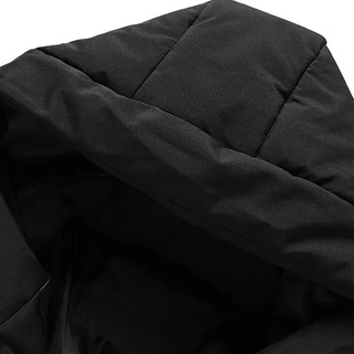 Hooded puffer jacket with zipper pockets for men | Grayson