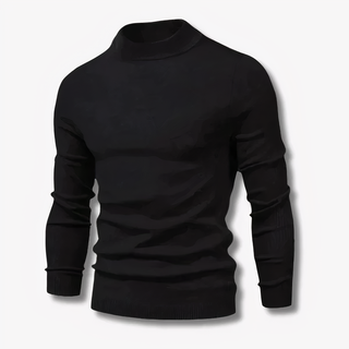 Classic slim-fit turtleneck autumn jumper for men