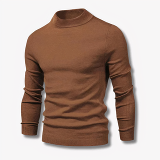 Classic slim-fit turtleneck autumn jumper for men
