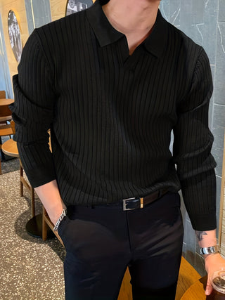 Classic V-neck knit everyday jumper for men