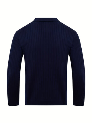Classic V-neck knit everyday jumper for men