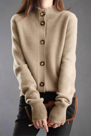 Madison Avenue Button-Up Cashmere Blend Cardigan