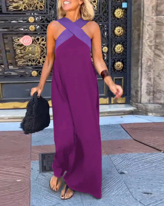 Elegant crossover-cut everyday dress for women | Miranda