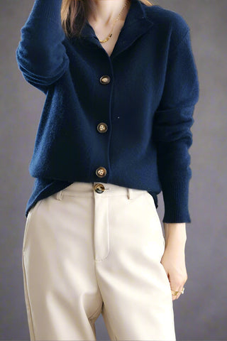 Madison Avenue Button-Up Cashmere Blend Cardigan