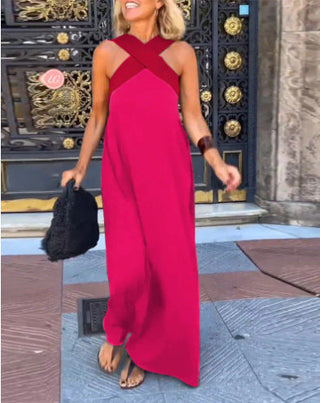 Elegant crossover-cut everyday dress for women | Miranda