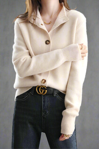 Madison Avenue Button-Up Cashmere Blend Cardigan