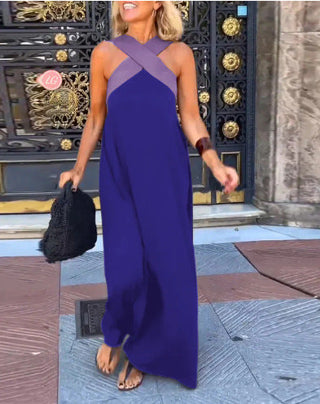 Elegant crossed-cut everyday dress for women | Delphine