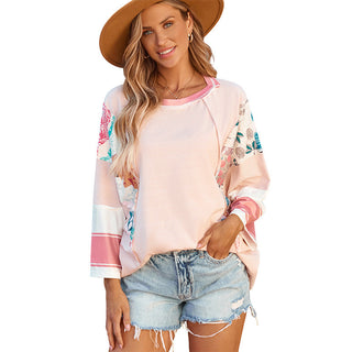 Lightweight patchwork batwing everyday top for women | Bailey