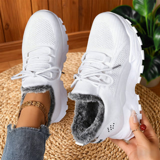 Casual fleece lace-up lightweight everyday trainers for women | Brydee