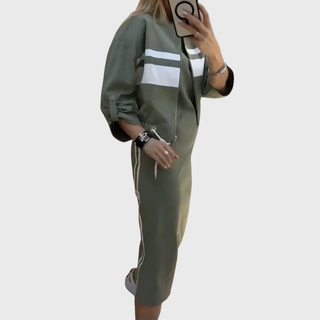 Zip-Top Skirt Set – Refined Sport Silhouette