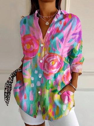 Colourful pattern everyday blouse for women | Andie