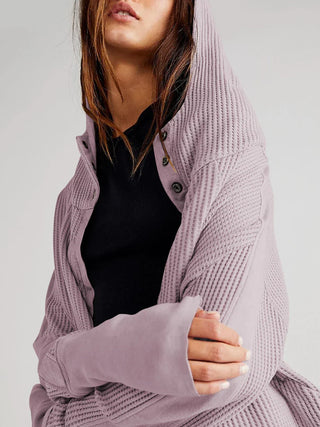 Cropped waffle zip hoodie for women | Ardyn
