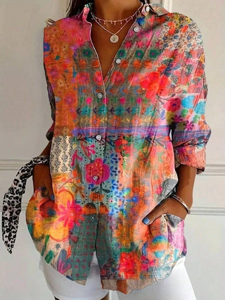 Colourful pattern everyday blouse for women | Andie