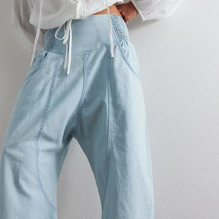 Weekender Wide-Leg Harem Denim Pants