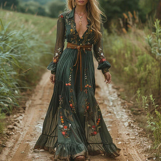 Romantic boho everyday maxi dress for women | Alina Soleil